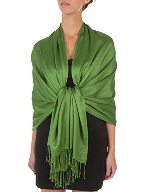 Sakkas 78" X 28" Rayon from Bamboo Soft Solid Pashmina Shawl/Wrap/Stole