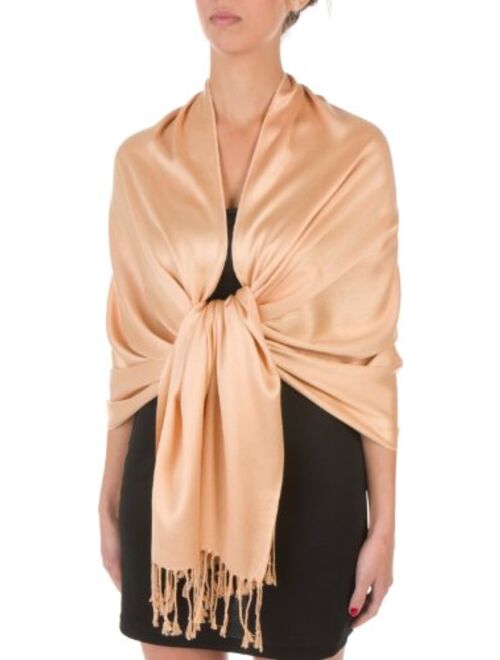 Sakkas 78" X 28" Rayon from Bamboo Soft Solid Pashmina Shawl/Wrap/Stole