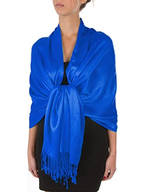 Sakkas 78" X 28" Rayon from Bamboo Soft Solid Pashmina Shawl/Wrap/Stole