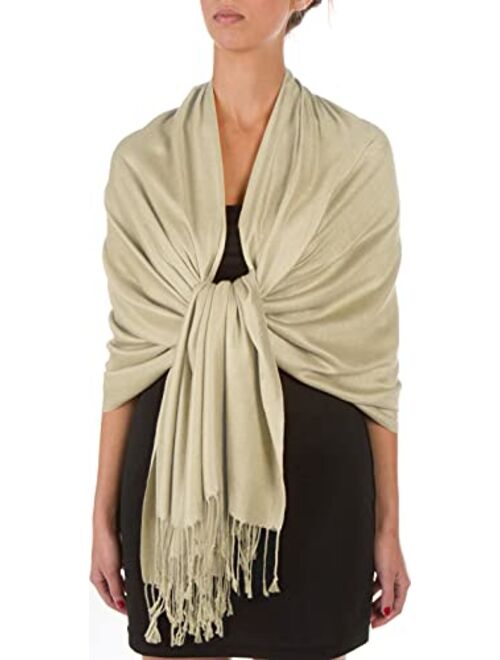 Sakkas 78" X 28" Rayon from Bamboo Soft Solid Pashmina Shawl/Wrap/Stole