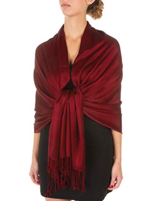 Sakkas 78" X 28" Rayon from Bamboo Soft Solid Pashmina Shawl/Wrap/Stole