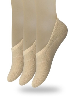 Eedor Women's 3 to 8 Pack Thin No Show Socks Non Slip Flat Boat Line