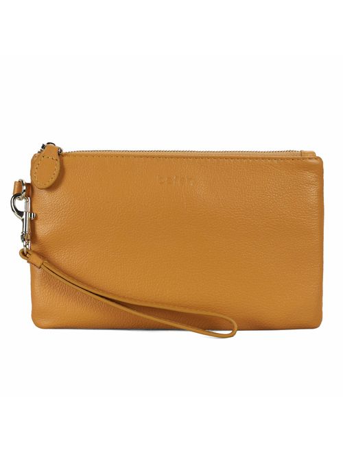 Befen Women's Leather Wristlet Clutch Wallet, Smartphone Wristlet Purse Signature Wallet