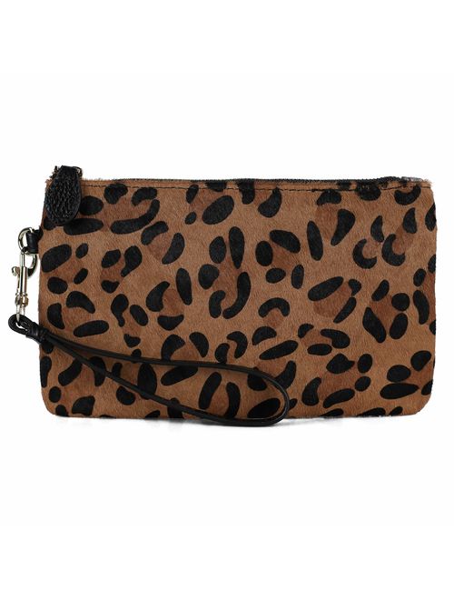 Befen Women's Leather Wristlet Clutch Wallet, Smartphone Wristlet Purse Signature Wallet