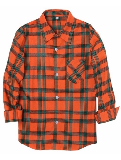 Sangtree Cotton Plaid Button Down Flannel Shirt, 3 Months -Men XXL