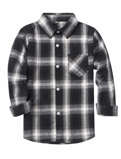 Sangtree Cotton Plaid Button Down Flannel Shirt, 3 Months -Men XXL