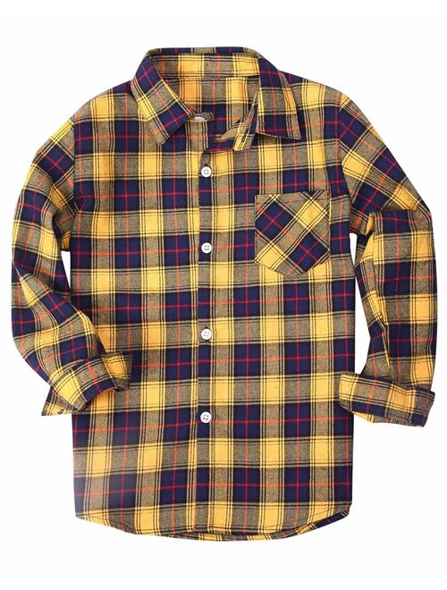 Sangtree Cotton Plaid Button Down Flannel Shirt, 3 Months -Men XXL