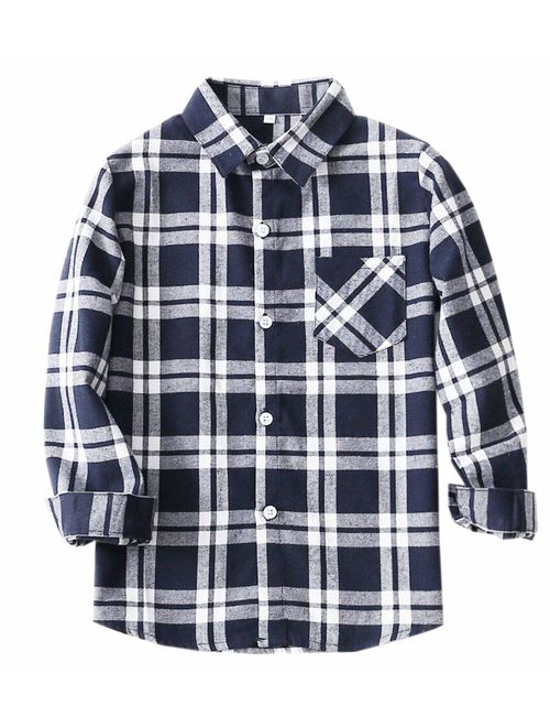 Sangtree Cotton Plaid Button Down Flannel Shirt, 3 Months -Men XXL