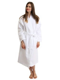 TowelSelections Turkish Cotton Waffle Bathrobe Kimono Waffle Robe