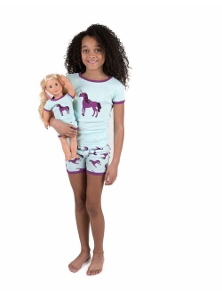 Shorts Kids & Toddler Pajamas Matching Doll & Girls Pajamas 100% Cotton Owl Pjs Set (2-10 Years) Fits American Girl