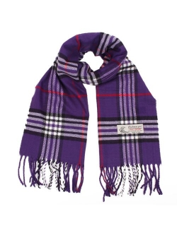 Plaid Cashmere Feel Classic Soft Luxurious Winter Scarf For Men Women