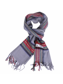 Plaid Cashmere Feel Classic Soft Luxurious Winter Scarf For Men Women