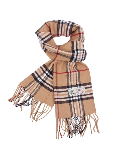 Plaid Cashmere Feel Classic Soft Luxurious Winter Scarf For Men Women