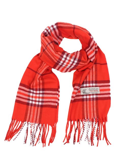 Plaid Cashmere Feel Classic Soft Luxurious Winter Scarf For Men Women