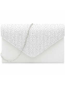 Evening Bag for Women, Glitter Rhinestone Wedding Evening Purse Crystal Envelope Crossbody Shoulder Clutch Bags