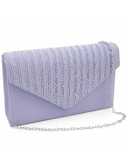 Evening Bag for Women, Glitter Rhinestone Wedding Evening Purse Crystal Envelope Crossbody Shoulder Clutch Bags