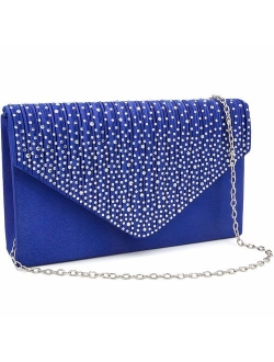 Evening Bag for Women, Glitter Rhinestone Wedding Evening Purse Crystal Envelope Crossbody Shoulder Clutch Bags