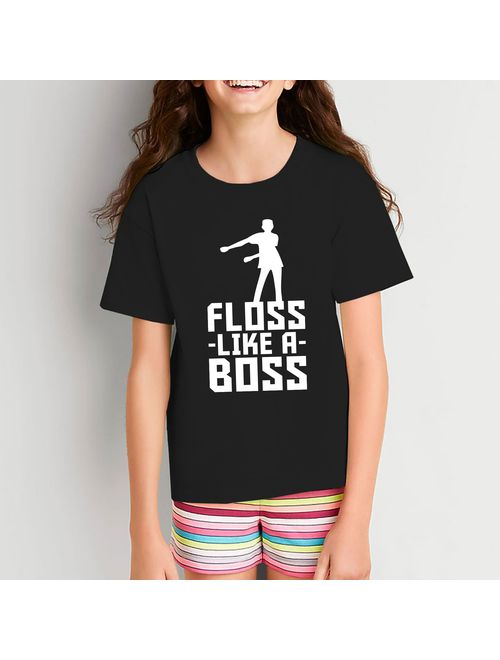 Kids Floss Like A Boss - Flossin Dance Funny Emote Youth T Shirt