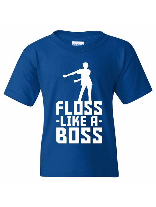 Kids Floss Like A Boss - Flossin Dance Funny Emote Youth T Shirt