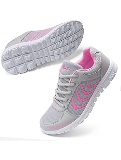 DUOYANGJIASHA Women's Athletic Mesh Breathable Casual Sneakers Lace Up Running ,Tennis Shoes
