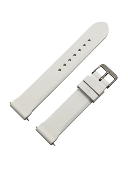 Marathon Watch Rubber Watch Strap with Non-Magnetic 316L Buckle and 2 Swiss Made Stainless Steel Shoulder-Less Spring Bars Included - 20mm - Made in Italy - Available in 