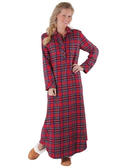 Women's Flannel Nightgown Plaid - Cotton Flannel Nightgown Womens