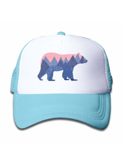 Waldeal Boys and Girls 3-13 Year Old Bear Mountain Youth Toddler Mesh Hats Baseball Trucker Cap