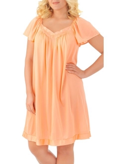 Exquisite Form Women's Coloratura Sleepwear Short Flutter Sleeve Gown 30109