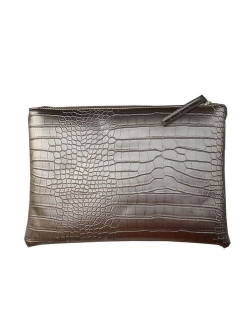 NIGEDU Women Clutches Crocodile Grain PU Leather Envelope large Clutch Bag