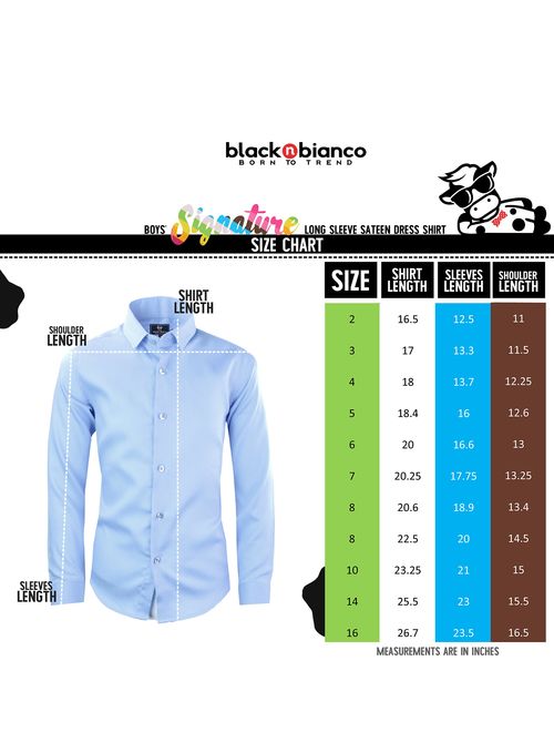 Tillid Sømand Centrum Buy Black n Bianco Boys' Signature Sateen Long Sleeve Dress Shirt online |  Topofstyle