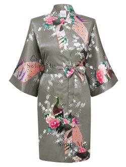 Swhiteme Women's Kimono Robe, Short