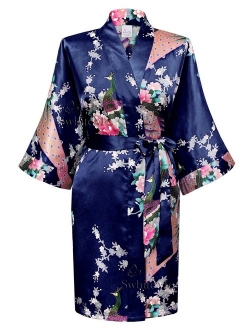 Swhiteme Women's Kimono Robe, Short