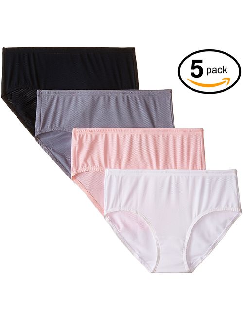 Fruit of the Loom Women's Plus Size Fit for Me 5 Pack Cotton Panties