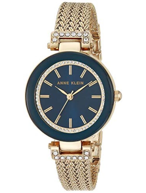 Anne Klein Women's Swarovski Crystal Accented Mesh Bracelet Watch