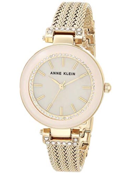 Anne Klein Women's Swarovski Crystal Accented Mesh Bracelet Watch