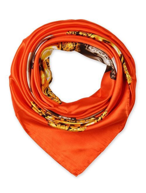 Corciova 35" Large Women's Satin Square Silk Feeling Hair Scarf Wrap Headscarf