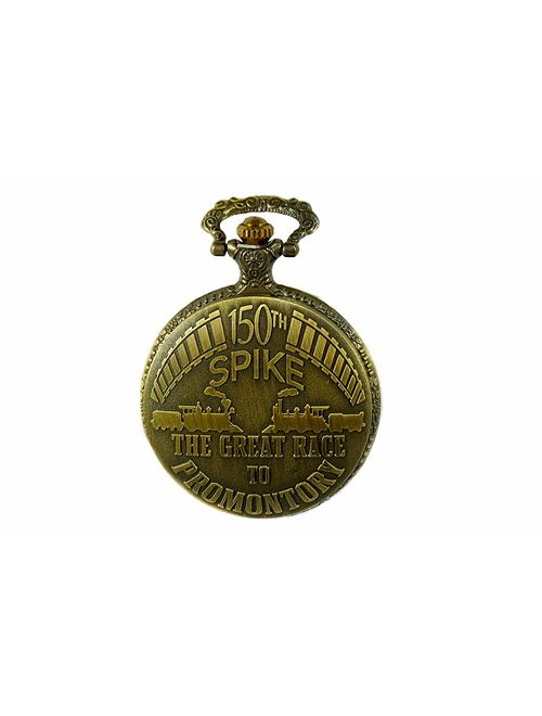 North American Railroad Approved, Railway Regulation Standard, Train Pocket Watch"150th Aniversary USA" Japanese Movement"Steam Engine #"1" (of 5 Watch Collection)