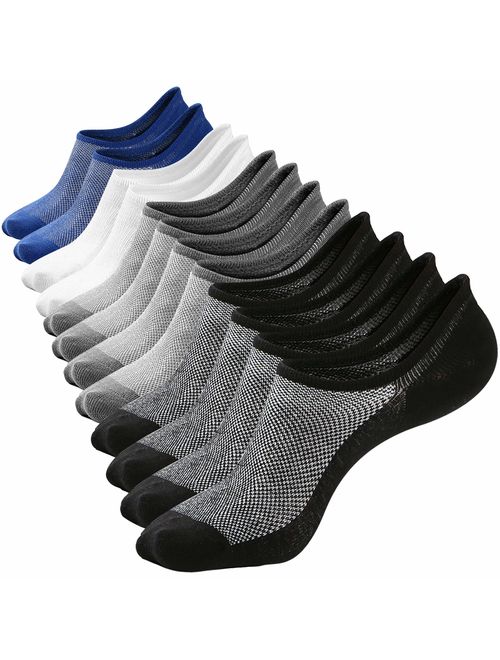 M&Z Low Cut No Show Socks Mens Casual Invisible Cotton Non-Slip Durable Socks