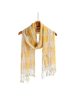 Lightweight Summer Scarf Shawl Wrap Linen Feel Scarves For Men And Women