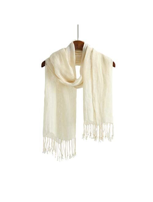 Lightweight Summer Scarf Shawl Wrap Linen Feel Scarves For Men And Women