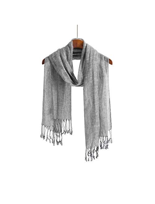 Lightweight Summer Scarf Shawl Wrap Linen Feel Scarves For Men And Women