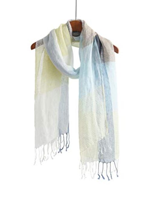 Lightweight Summer Scarf Shawl Wrap Linen Feel Scarves For Men And Women