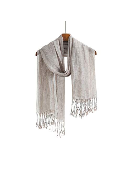 Lightweight Summer Scarf Shawl Wrap Linen Feel Scarves For Men And Women