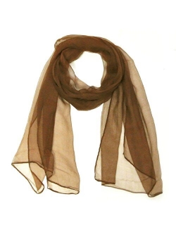 Wrapables Solid Color 100% Silk Long Scarf