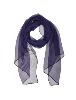 Wrapables Solid Color 100% Silk Long Scarf