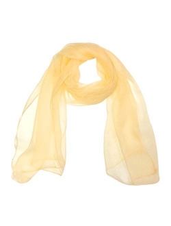 Wrapables Solid Color 100% Silk Long Scarf