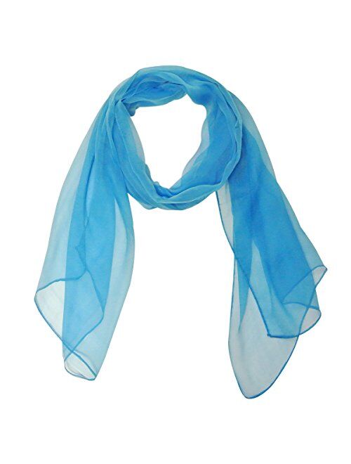 Wrapables Solid Color 100% Silk Long Scarf