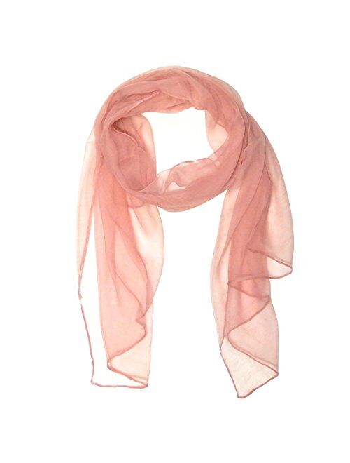 Wrapables Solid Color 100% Silk Long Scarf