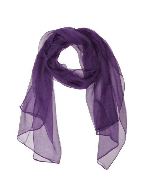 Wrapables Solid Color 100% Silk Long Scarf