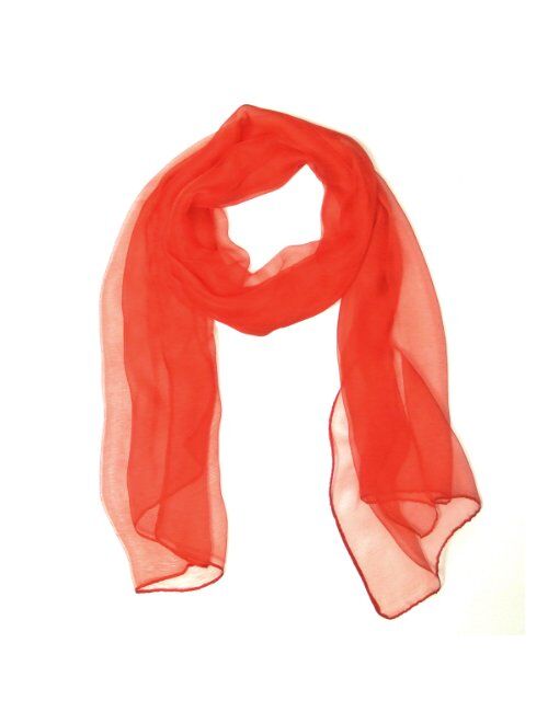 Wrapables Solid Color 100% Silk Long Scarf